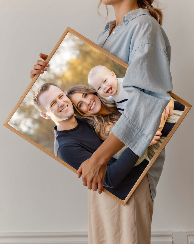 Sacramento Family Photography framed print in mom's arms 