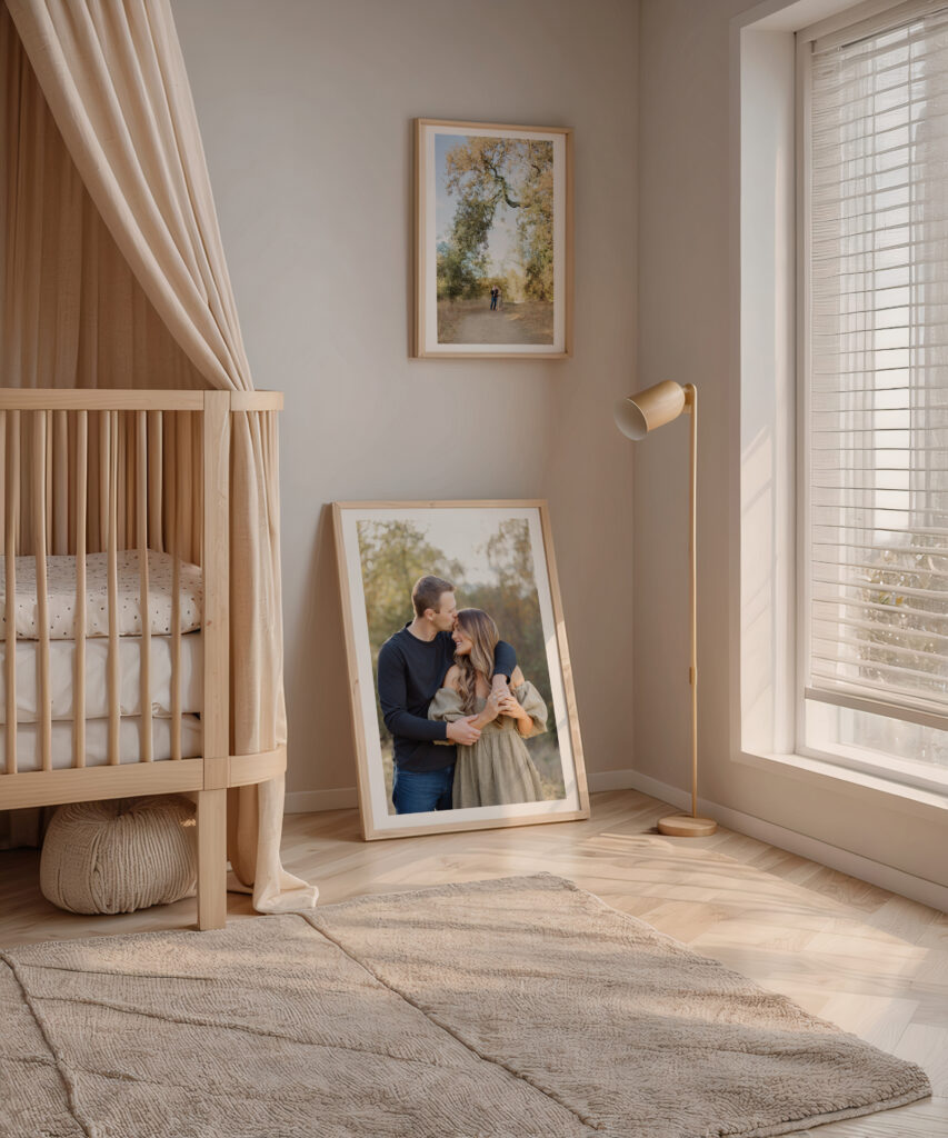 Sacramento family photography printed photos in a nursery