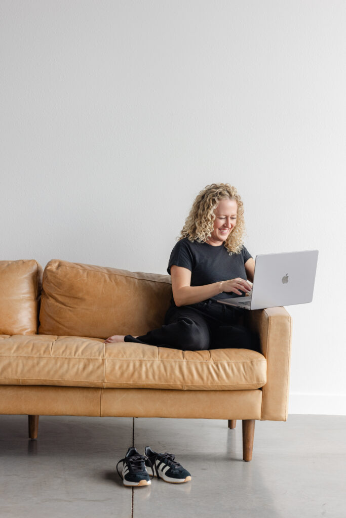 Professional brand portraits taken indoors by Modesto brand photographer