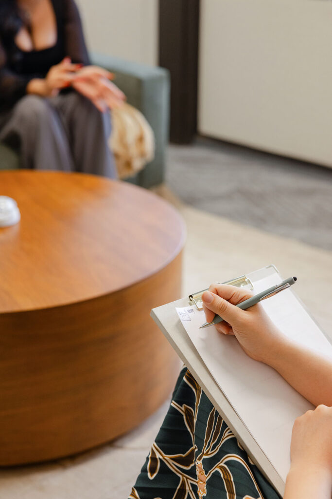 Warm lifestyle branding photo of Sacramento therapist office — personal brand photography for mental health professionals